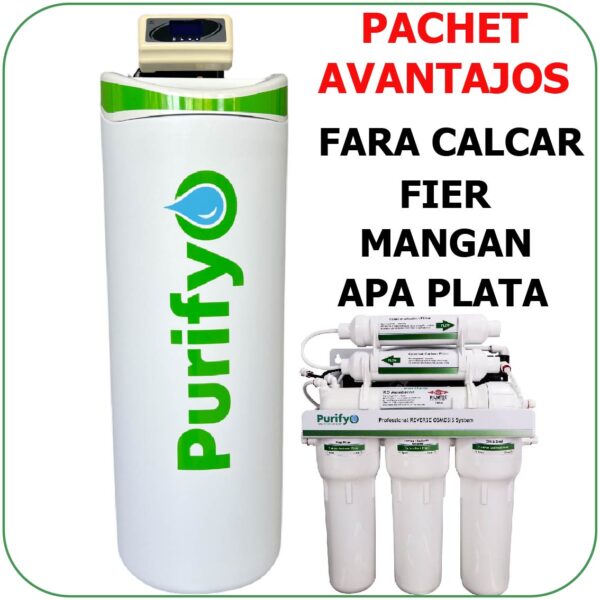 PACHET PROMOTIONAL : Statie Dedurizare, Deferizare, Demanganizare 25 litri + OSMOZA INVERSA 4199 LEI + CADOU LA ACHIZITIE