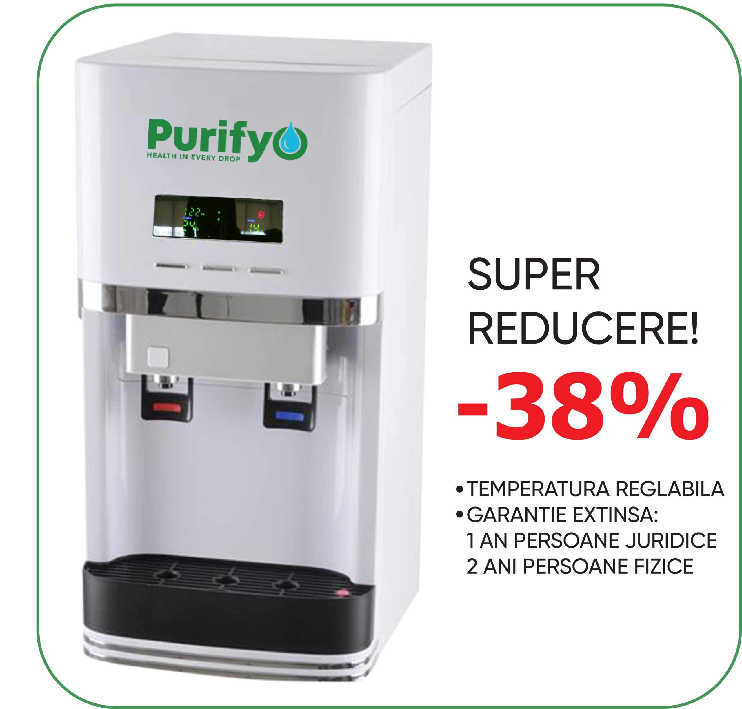 Dozator apa rece/ apa calda purificata Purifyo