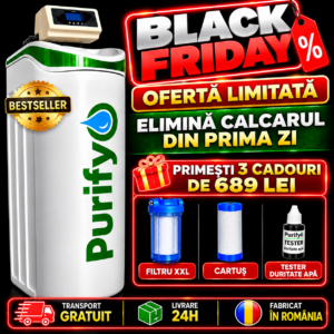 Statie de dedurizare, Dedurizator apa profesional Purifyo 30L , 6-8 pers., 7 robineti simultan, meniu in romana, Cadou Filtru XXL, tester si transport gratuit