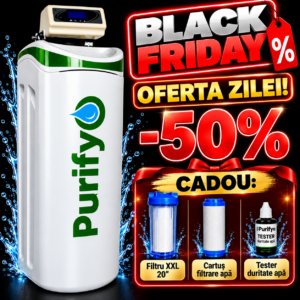 Dedurizator Purifyo SDP 20 Litri + CADOU: Carcasa filtru, Tester duritate, Cartus filtrare