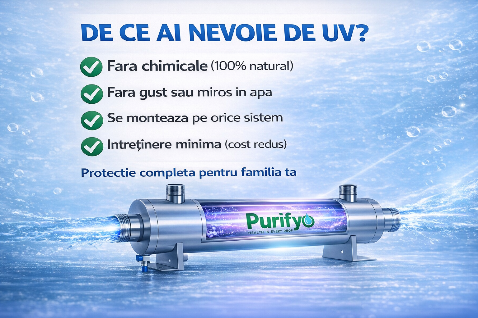 De ce ai nevoie de sterilizare UV pentru apa