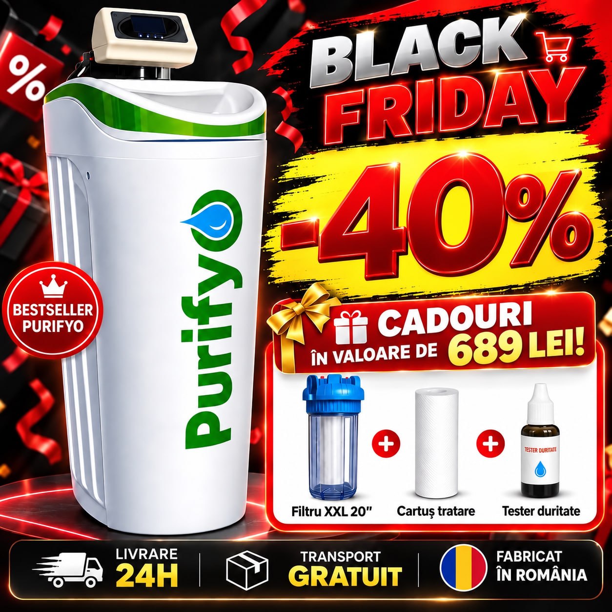 Dedurizator Purifyo de Black Friday